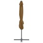 Sombrilla voladiza con poste de acero gris topo 250x250 cm de vidaXL, Sombrillas - Ref: Foro24-44627, Precio: 83,79 €, Descue...
