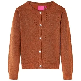 Cárdigan de punto infantil color coñac 116 de , Ropa de abrigo para niños - Ref: Foro24-14516, Precio: 12,41 €, Descuento: %