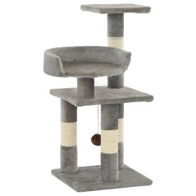 Rascador para gatos con postes de sisal 65 cm gris de vidaXL, Mobiliario para gatos - Ref: Foro24-170607, Precio: 38,42 €, De...