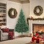 Medio árbol de Navidad artificial con soporte PVC verde 180 cm en Decoración Festiva y Estacional | Comprar online en Foru.es