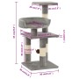 Rascador para gatos con postes de sisal 65 cm gris de vidaXL, Mobiliario para gatos - Ref: Foro24-170607, Precio: 38,42 €, De...