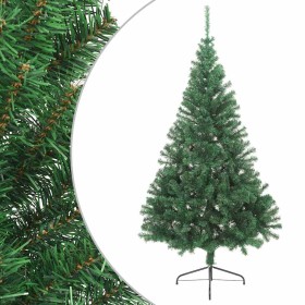 Medio árbol de Navidad artificial con soporte PVC verde 210 cm en Decoración Festiva y Estacional | Comprar online en Foru.es