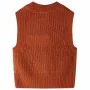 Chaleco infantil de punto color coñac 104 de , Camisetas para niños - Ref: Foro24-14540, Precio: 10,87 €, Descuento: %
