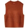 Chaleco infantil de punto color coñac 128 de , Camisetas para niños - Ref: Foro24-14542, Precio: 10,87 €, Descuento: %
