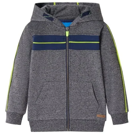 Sudadera infantil con capucha y cremallera gris mélange 104 de , Camisetas para niños - Ref: Foro24-13275, Precio: 13,87 €, D...