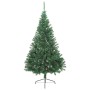 Medio árbol de Navidad artificial con soporte PVC verde 210 cm en Decoración Festiva y Estacional | Comprar online en Foru.es