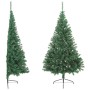 Medio árbol de Navidad artificial con soporte PVC verde 210 cm en Decoración Festiva y Estacional | Comprar online en Foru.es
