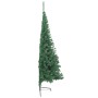Medio árbol de Navidad artificial con soporte PVC verde 210 cm en Decoración Festiva y Estacional | Comprar online en Foru.es