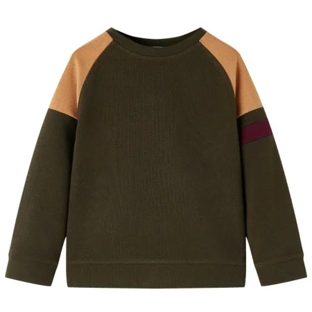Sudadera infantil caqui oscuro y camel 140 de , Camisetas para niños - Ref: Foro24-13393, Precio: 13,50 €, Descuento: %