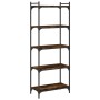 Librería 5 estantes madera ingeniería roble ahumado 60x30x154cm de , Librerías y estanterías - Ref: Foro24-837659, Precio: 53...