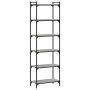 Librería 6 estantes madera ingeniería gris Sonoma 60x30x188 cm de , Librerías y estanterías - Ref: Foro24-837665, Precio: 72,...