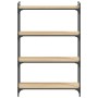 Librería 4 estantes madera ingeniería roble Sonoma 80x30x120 cm de , Librerías y estanterías - Ref: Foro24-837673, Precio: 57...