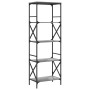 Librería 5 estantes madera ingeniería gris Sonoma 59x35x171 cm de , Librerías y estanterías - Ref: Foro24-837625, Precio: 70,...