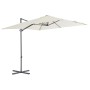 Sombrilla voladiza con poste de acero 250x250 cm arena de vidaXL, Sombrillas - Ref: Foro24-44624, Precio: 106,54 €, Descuento: %