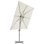 Sombrilla voladiza con poste de acero 250x250 cm arena de vidaXL, Sombrillas - Ref: Foro24-44624, Precio: 106,54 €, Descuento: %