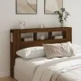 Oak brown engineered wood LED headboard 160x18.5x103.5 cm by , Headboards and footboards - Ref: Foro24-837357, Price: 92,34 €...