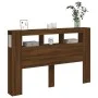 Cabecero LED madera ingeniería marrón roble 160x18,5x103,5 cm de , Cabeceros y pies de cama - Ref: Foro24-837357, Precio: 92,...