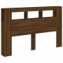 Oak brown engineered wood LED headboard 160x18.5x103.5 cm by , Headboards and footboards - Ref: Foro24-837357, Price: 92,34 €...