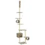 Rascador para gatos con postes de sisal huellas beige 260 cm de vidaXL, Mobiliario para gatos - Ref: Foro24-170535, Precio: 7...