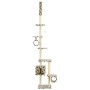 Rascador para gatos con postes de sisal huellas beige 260 cm de vidaXL, Mobiliario para gatos - Ref: Foro24-170535, Precio: 8...