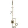 Rascador para gatos con postes de sisal huellas beige 260 cm de vidaXL, Mobiliario para gatos - Ref: Foro24-170535, Precio: 7...