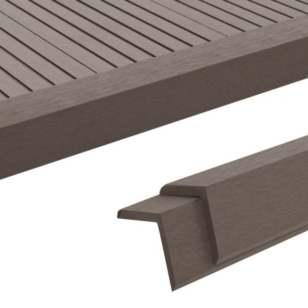 Molduras angulares 5 uds WPC marrón oscuro 170 cm de vidaXL, Suelos y moquetas - Ref: Foro24-45022, Precio: 51,67 €, Descuent...