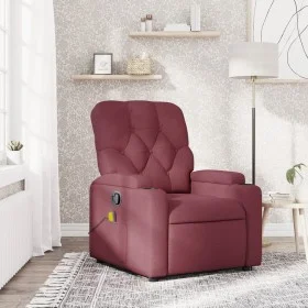 Sillón de masaje reclinable de tela color vino tinto de , Sillones - Ref: Foro24-372494, Precio: 212,28 €, Descuento: %