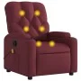 Sillón de masaje reclinable de tela color vino tinto de , Sillones - Ref: Foro24-372494, Precio: 212,28 €, Descuento: %