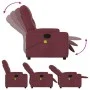 Sillón de masaje reclinable de tela color vino tinto de , Sillones - Ref: Foro24-372494, Precio: 212,28 €, Descuento: %