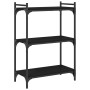 Librería de 3 estantes madera de ingeniería negro 60x30x86 cm de , Librerías y estanterías - Ref: Foro24-837647, Precio: 42,3...