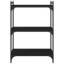 Librería de 3 estantes madera de ingeniería negro 60x30x86 cm de , Librerías y estanterías - Ref: Foro24-837647, Precio: 42,3...