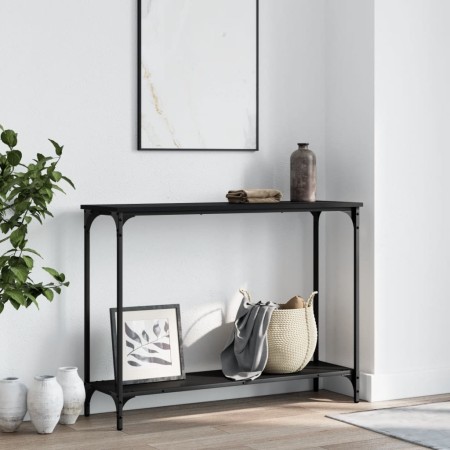 Mesa consola madera de ingeniería negra 101x30,5x75 cm de , Mesas auxiliares - Ref: Foro24-837702, Precio: 40,40 €, Descuento: %