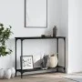 Mesa consola madera de ingeniería negra 101x30,5x75 cm de , Mesas auxiliares - Ref: Foro24-837702, Precio: 39,94 €, Descuento: %