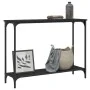 Mesa consola madera de ingeniería negra 101x30,5x75 cm de , Mesas auxiliares - Ref: Foro24-837702, Precio: 39,94 €, Descuento: %