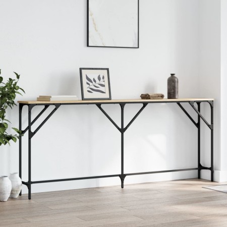 Mesa consola madera de ingeniería roble Sonoma 180x23x75 cm de , Mesas auxiliares - Ref: Foro24-837768, Precio: 56,16 €, Desc...