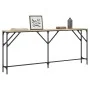 Mesa consola madera de ingeniería roble Sonoma 180x23x75 cm de , Mesas auxiliares - Ref: Foro24-837768, Precio: 55,02 €, Desc...
