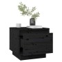 Mesitas de noche 2 uds madera maciza de pino negro 35x34x32 cm de vidaXL, Mesitas de noche - Ref: Foro24-813404, Precio: 50,8...