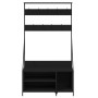 Perchero con zapatero negro 100x41x184 cm de , Organizadores de vestidores y perchas de barra - Ref: Foro24-837867, Precio: 9...