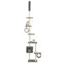 Rascador para gatos con poste de sisal huellas gris 260 cm de vidaXL, Mobiliario para gatos - Ref: Foro24-170533, Precio: 79,...