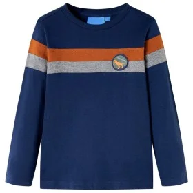 Camiseta infantil de manga larga azul marino 104 de , Camisetas para niños - Ref: Foro24-12850, Precio: 9,76 €, Descuento: %