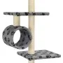 Rascador para gatos con poste de sisal huellas gris 260 cm de vidaXL, Mobiliario para gatos - Ref: Foro24-170533, Precio: 79,...