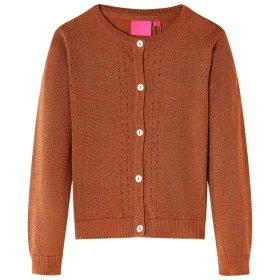 Cárdigan de punto infantil color coñac 104 de , Ropa de abrigo para niños - Ref: Foro24-14515, Precio: 12,41 €, Descuento: %