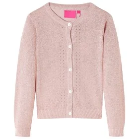 Rebeca de punto infantil rosa suave 128 de , Ropa de abrigo para niños - Ref: Foro24-14522, Precio: 12,41 €, Descuento: %