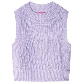 Chaleco infantil de punto color lila claro 140 de , Camisetas para niños - Ref: Foro24-14548, Precio: 11,31 €, Descuento: %