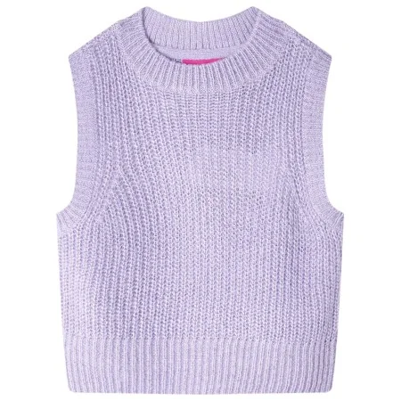 Chaleco infantil de punto color lila claro 140 de , Camisetas para niños - Ref: Foro24-14548, Precio: 11,31 €, Descuento: %