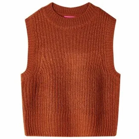 Chaleco infantil de punto color coñac 116 de , Camisetas para niños - Ref: Foro24-14541, Precio: 10,87 €, Descuento: %