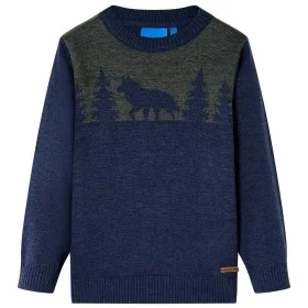 Jersey de punto infantil azul marino 116 de , Camisetas para niños - Ref: Foro24-14501, Precio: 12,41 €, Descuento: %