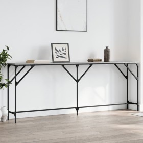 Mesa consola madera de ingeniería gris Sonoma 200x29x75 cm de , Mesas auxiliares - Ref: Foro24-837780, Precio: 65,46 €, Descu...