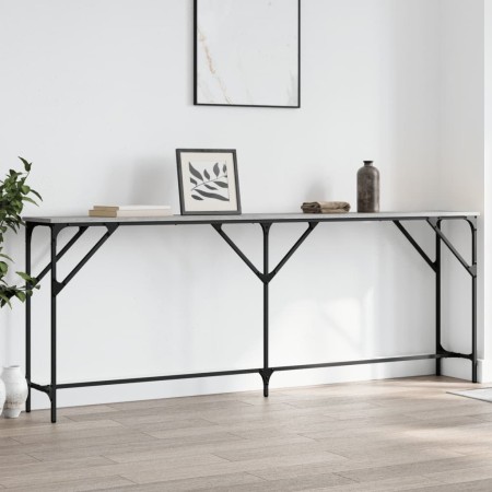 Mesa consola madera de ingeniería gris Sonoma 200x29x75 cm de , Mesas auxiliares - Ref: Foro24-837780, Precio: 65,46 €, Descu...
