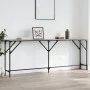 Mesa consola madera de ingeniería gris Sonoma 200x29x75 cm de , Mesas auxiliares - Ref: Foro24-837780, Precio: 63,28 €, Descu...